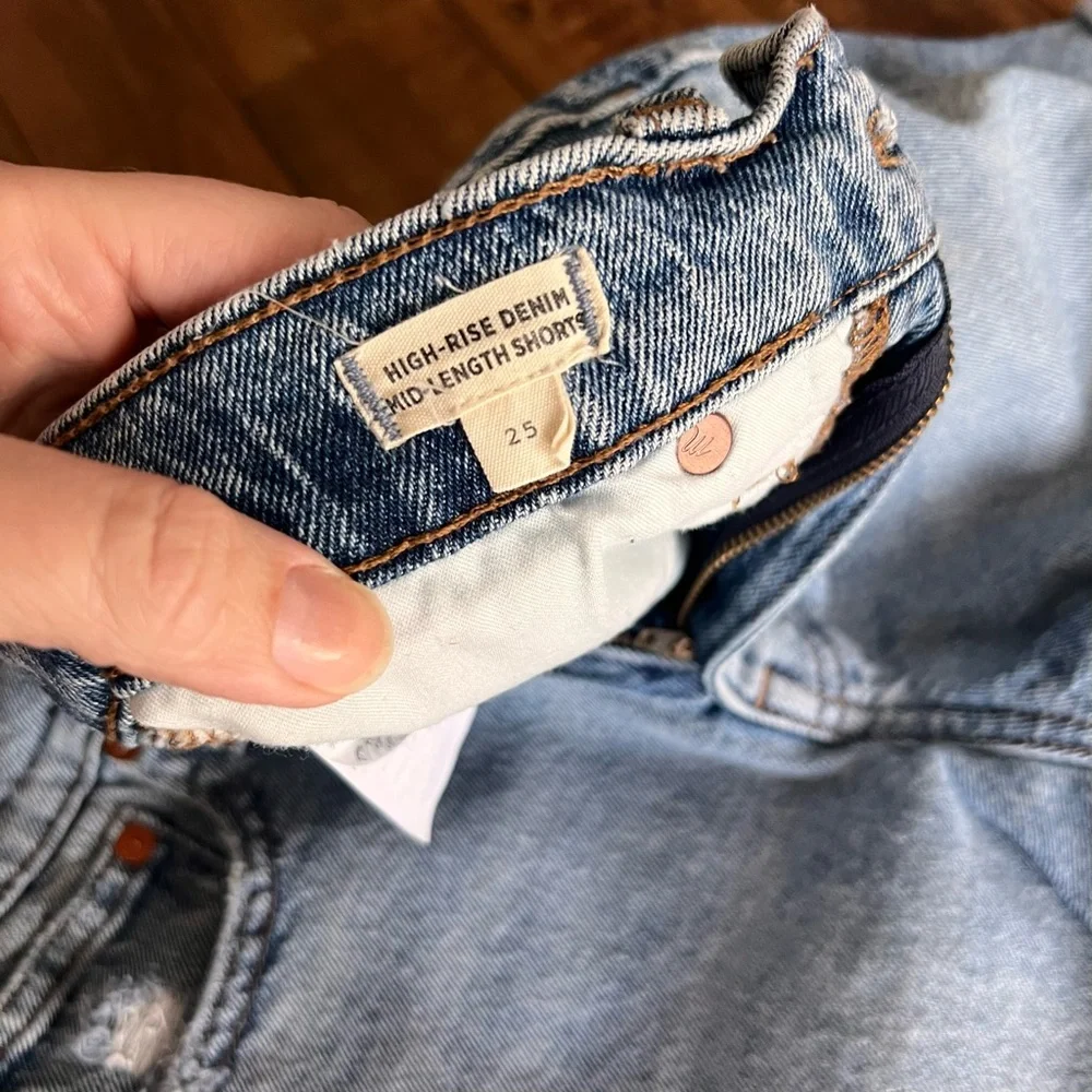 Madewell High Rise Mid Length‎ Denim Shorts